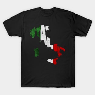 Italy Typo Map T-Shirt